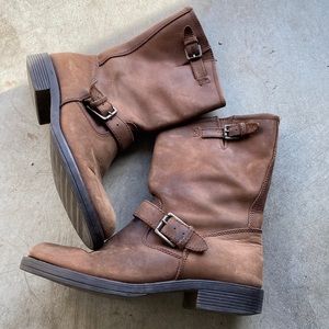 Xhilaration Brown Leather upper Midlength Boots Size 8.5